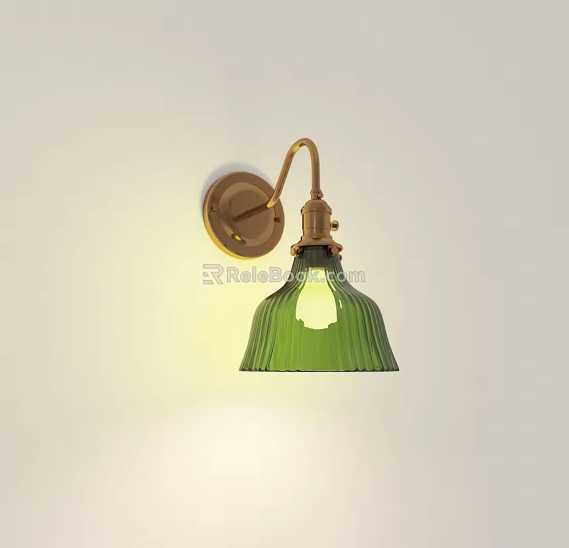 Modern retro wall lamp 3d model