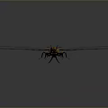 Detailed 3D Dragonfly Model With Intricate Orange Brown Wing Patterns