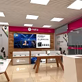 Mobile Phone Store Wangfujing Store Exclusive Shop Meichen Exhibition Display 3d model