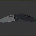 Blackfix Dark Gray Tactical Knife With Sharp Blade And Modern Design 3d model