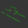 Decorative Miniature Railing And Fence Components With Various Shapes And Square Platform