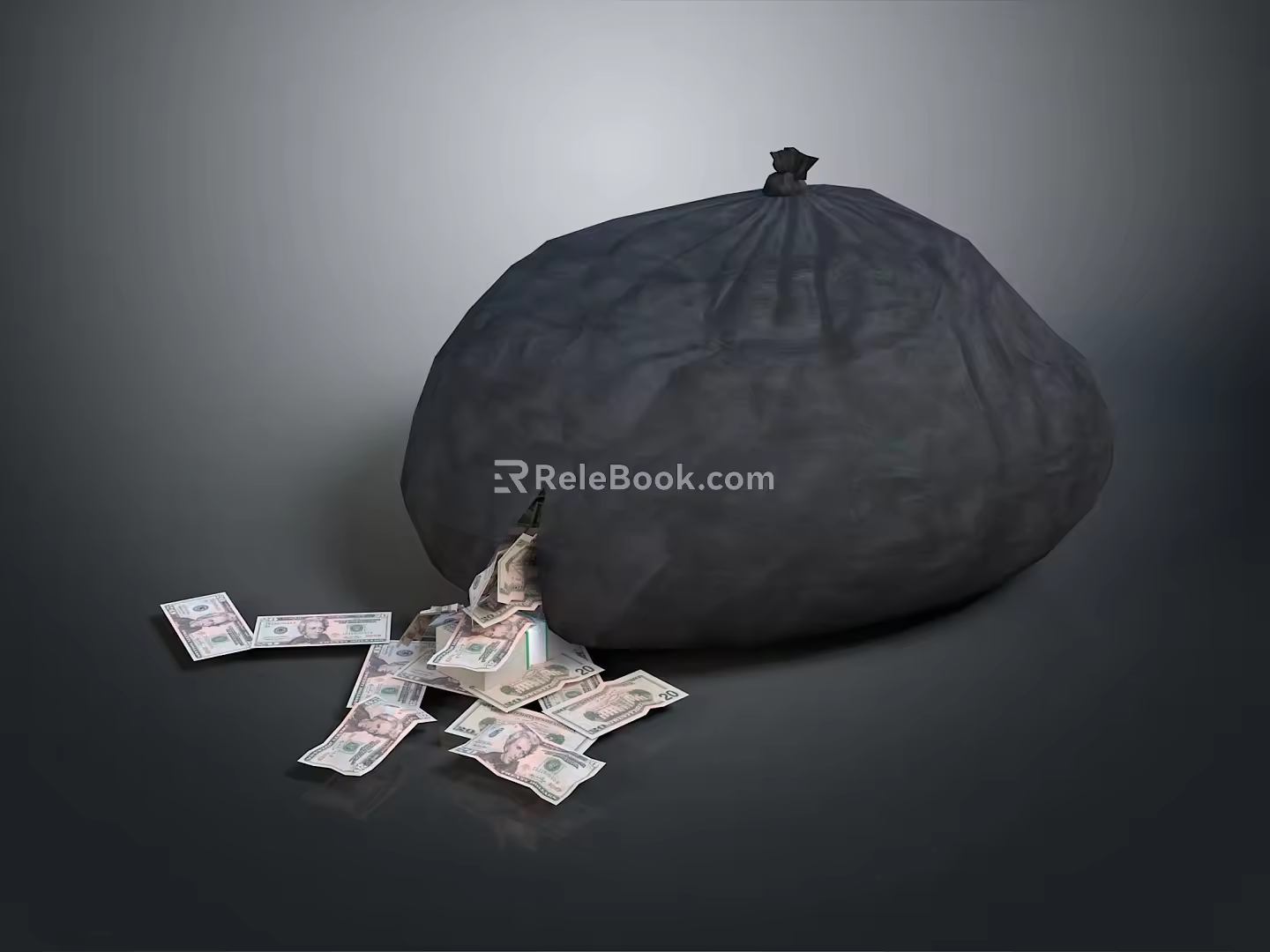 U.S. Dollars, U.S. Dollars, U.S. Banknotes, Paper Banknotes, Household Supplies 3d model