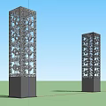 new chinese style column landscape column 3d model