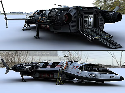 modern aircraft 3d model