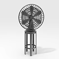 Sturdy Electric Floor Fan With Metal Grill Stand And Black Design For Home Cooling Use