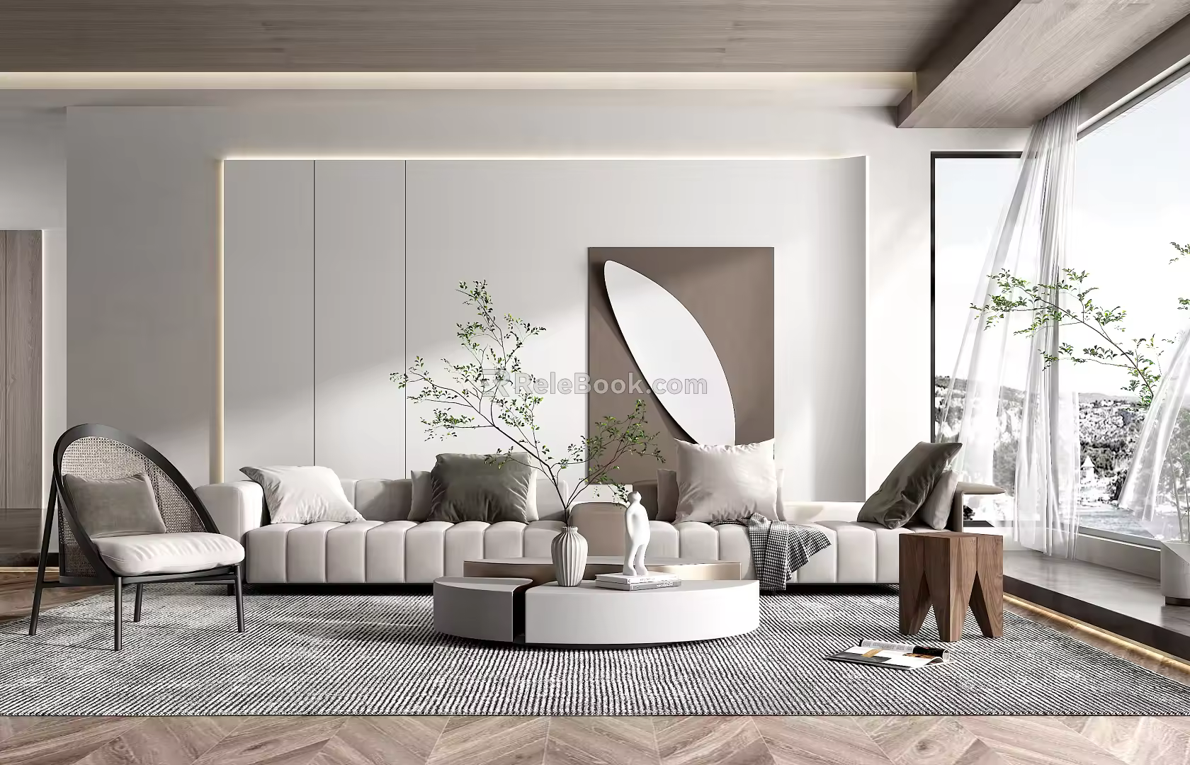 Modern Sofa Coffee Table Combination Sofa Coffee Table 3d model