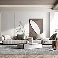 Modern Sofa Coffee Table Combination Sofa Coffee Table 3d model