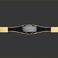 Decorative Medieval Sword With Intricate Carved Blade And Golden Hilt Design
