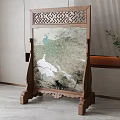 Peacock screen partition 3d model