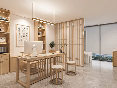 Modern Hospital Outpatient Clinic With Clean Waiting Area And Medical Consultation Services 3d model