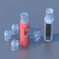 Colorful Plastic Water Bottles With Various Sizes Clear Bodies And Labels