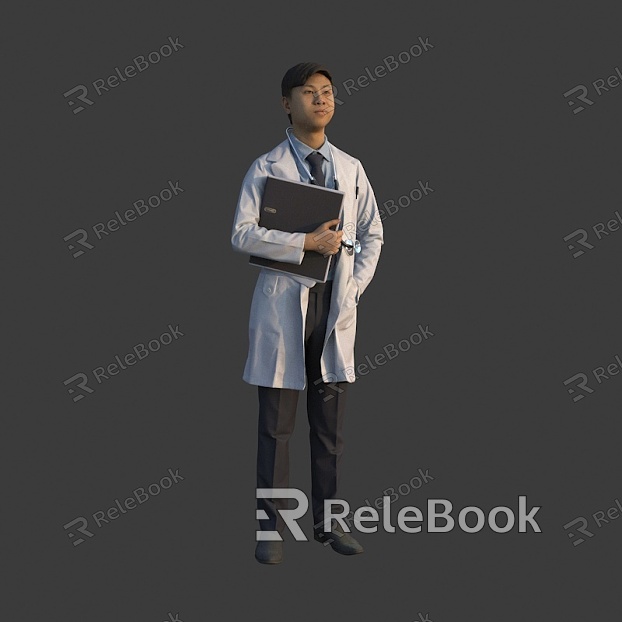 Male Doctor White Coat model