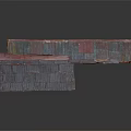 Various Colored Roof Tiles With Different Textures Arranged On Black Background
