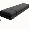 Modern Bed End Stool Simple Bed 3d model