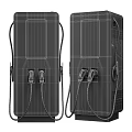 Teison Blue Electric Vehicle Chargers Two Units With Dual Ports And Digital Screens