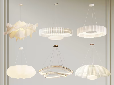 Modern Creative Chandeliers With Unique Shapes And Soft Lighting For Home Decor 3d model