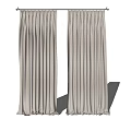 Elegant Beige Curtains With Soft Fabric And Pleated Design For Home Decor