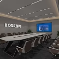 Modern Public Office Space With Partitioned Workstations Computer Monitors Black Office Chairs And Large Windows
