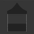 Outdoor Pyramid Top Tent with Side Walls and Sturdy Metal Frame Structure