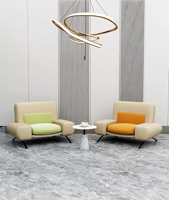 Fashion Light Luxury Table and Chair Combination Negotiation Table and Chair 3d model