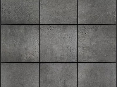 Gray Ceramic Tiles in Nine Grid Arrangement with Textured Surface and Specks 3d model