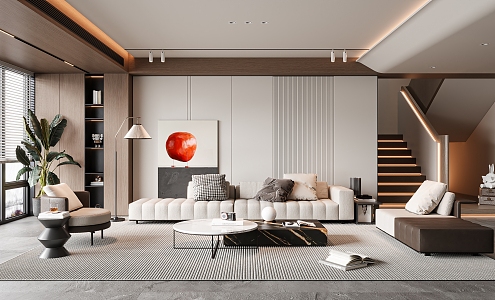 modern living room 3d model