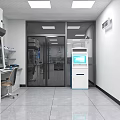 Modern Laboratory Interior With Lab Bench Fume Hood And Scientific Equipment