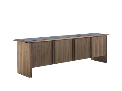 Modern Wooden TV Stand With Black Surface And Multiple Cabinet Doors For Living Room 3d model