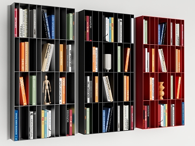 Minimalist Bookshelf Wall-mounted Bookshelf Invisible Bookshelf Books and Magazines 3d model