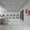 Modern Front Desk Public Office Front Desk 3d model