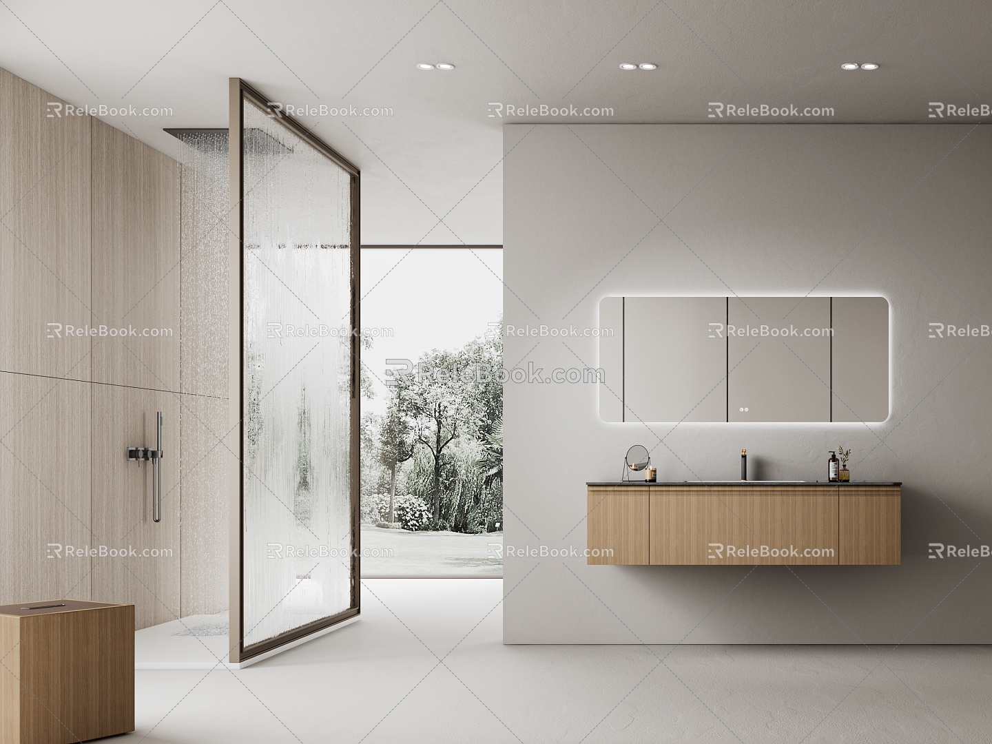 Modern bathroom cabinet 3d model