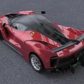 Red Sports Car With Sleek Design And Black Accents
