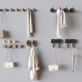 Wall Mounted Multi Functional Hooks For Bags Coats Scarves And Umbrellas