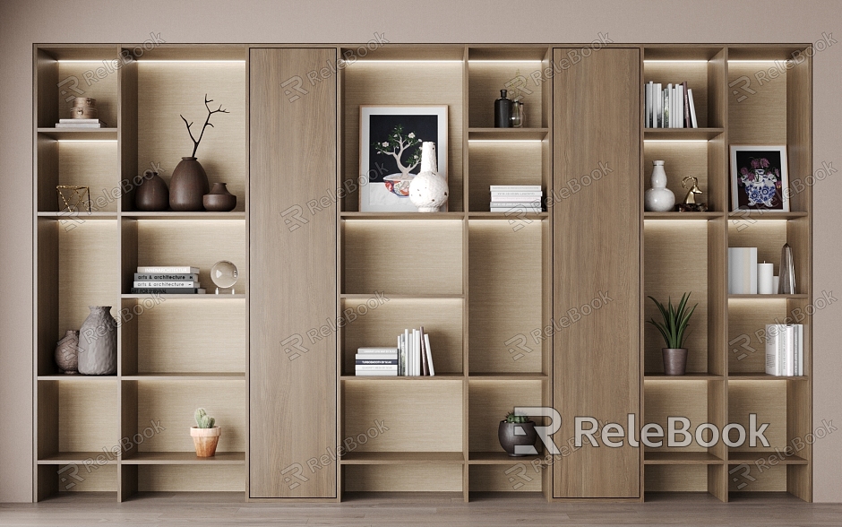 Modern bookcase model