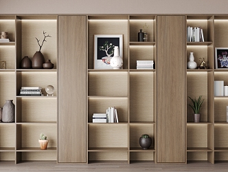 Modern bookcase 3d model