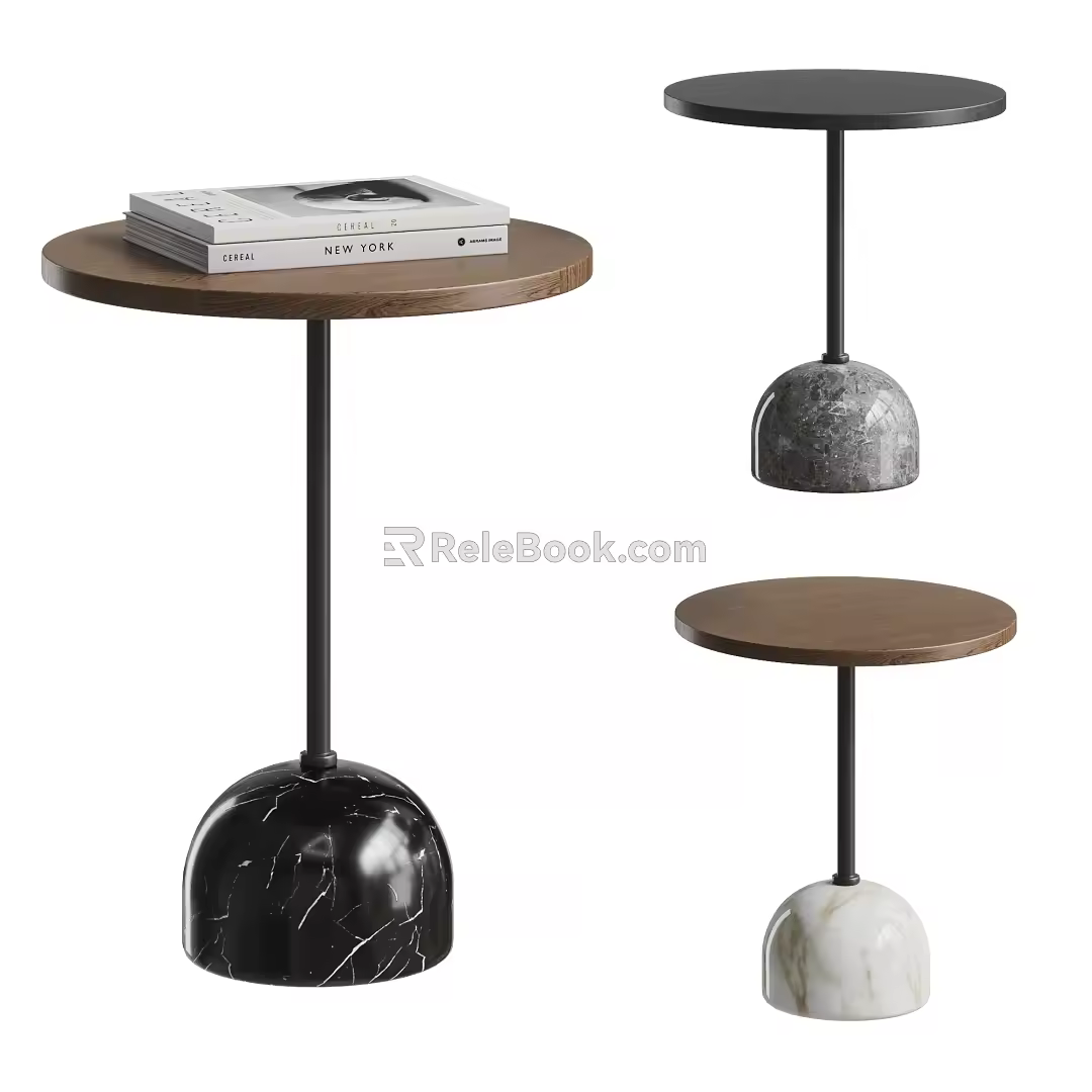Side combination side corner stone solid wood 3d model