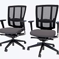 Ergonomic Office Chair With Mesh Back Gray Seat Adjustable Arms And Rolling Wheels