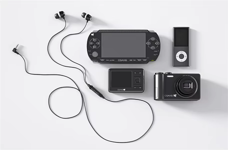 modern game console handheld game console camera headset electronic game console electronics remote control 3d model