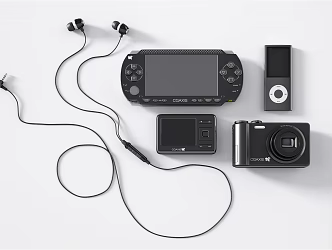 modern game console handheld game console camera headset electronic game console electronics remote control 3d model