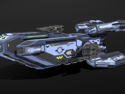 science fiction spaceship 3d model