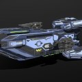 science fiction spaceship 3d model