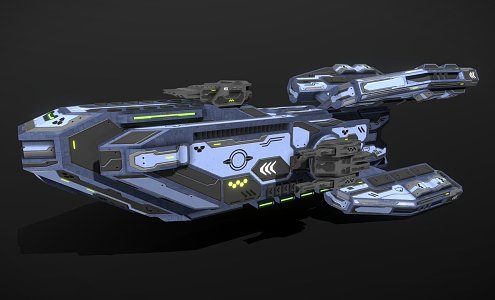 science fiction spaceship 3d model