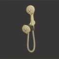 Sturdy Modern Handheld Shower Head With Chrome Finish Flexible Hose And Wall Mount
