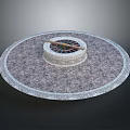 Outdoor Ornamental Circular Stone Structure With Central Compass And Intricate Patterns 3d model
