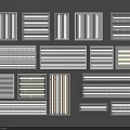 Various Types of Modern Grille Lights with Different Design Patterns and Sizes