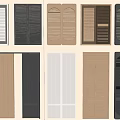 Various Colored Louvered Doors With Different Designs For Interior Decor