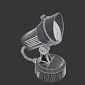 Sleek Black Adjustable Downlight Spotlight With Metal Base For Indoor Lighting 3d model