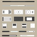 Various Electrical Switch Panel Designs With Square Round Shapes And White Black Finishes