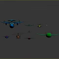 Multiple Colorful Airplane Models Including Various Types Sizes And Designs