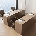 Conference Table Desk Desk Meeting Room Table Row Table 3d model